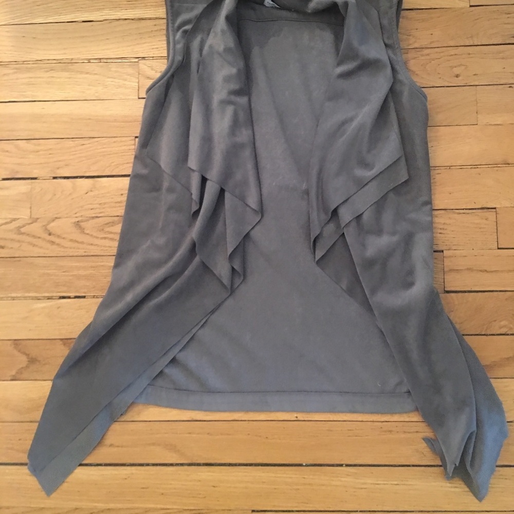 Gray suede vest